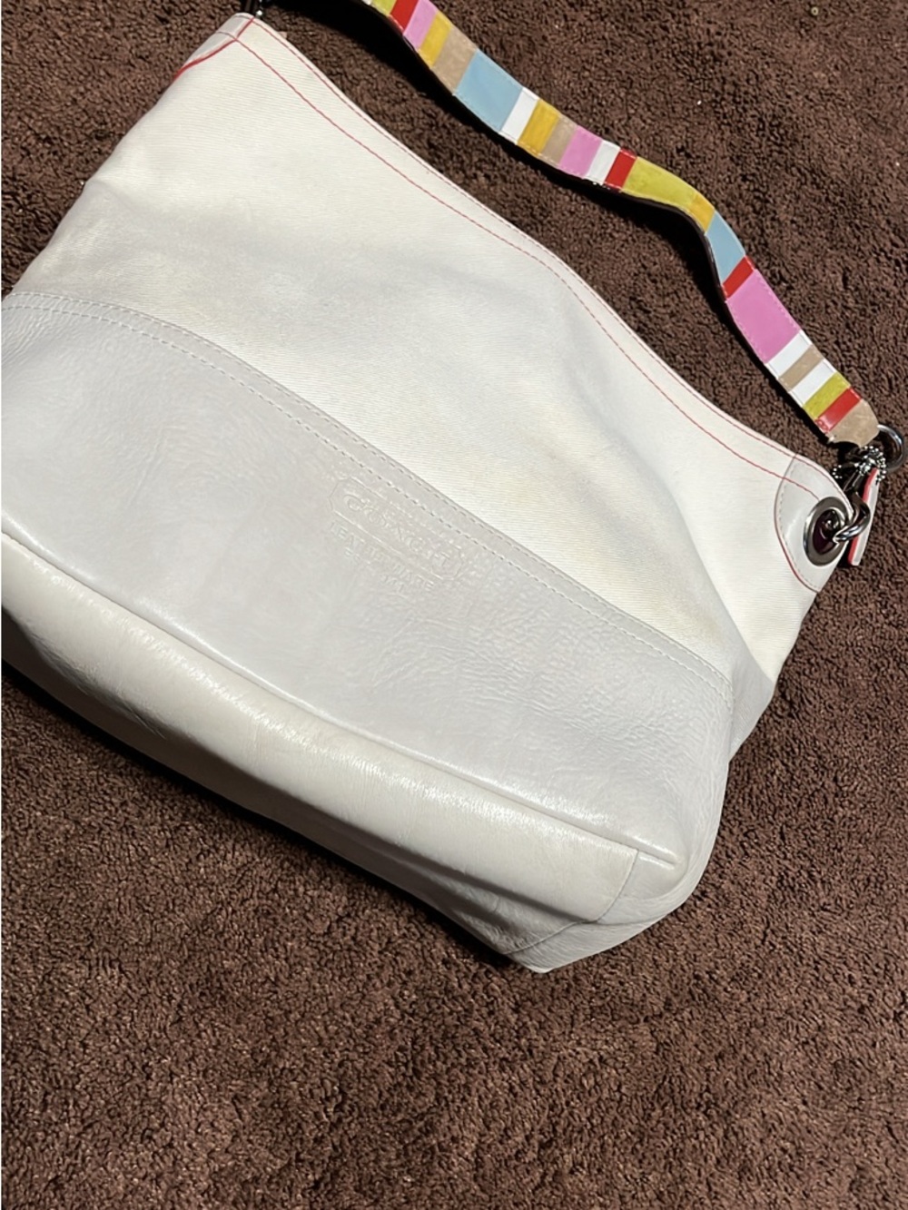 Coach Sonoma
Legacy leather Striped Strap
Handbag Tote white - Picture 4 of 7